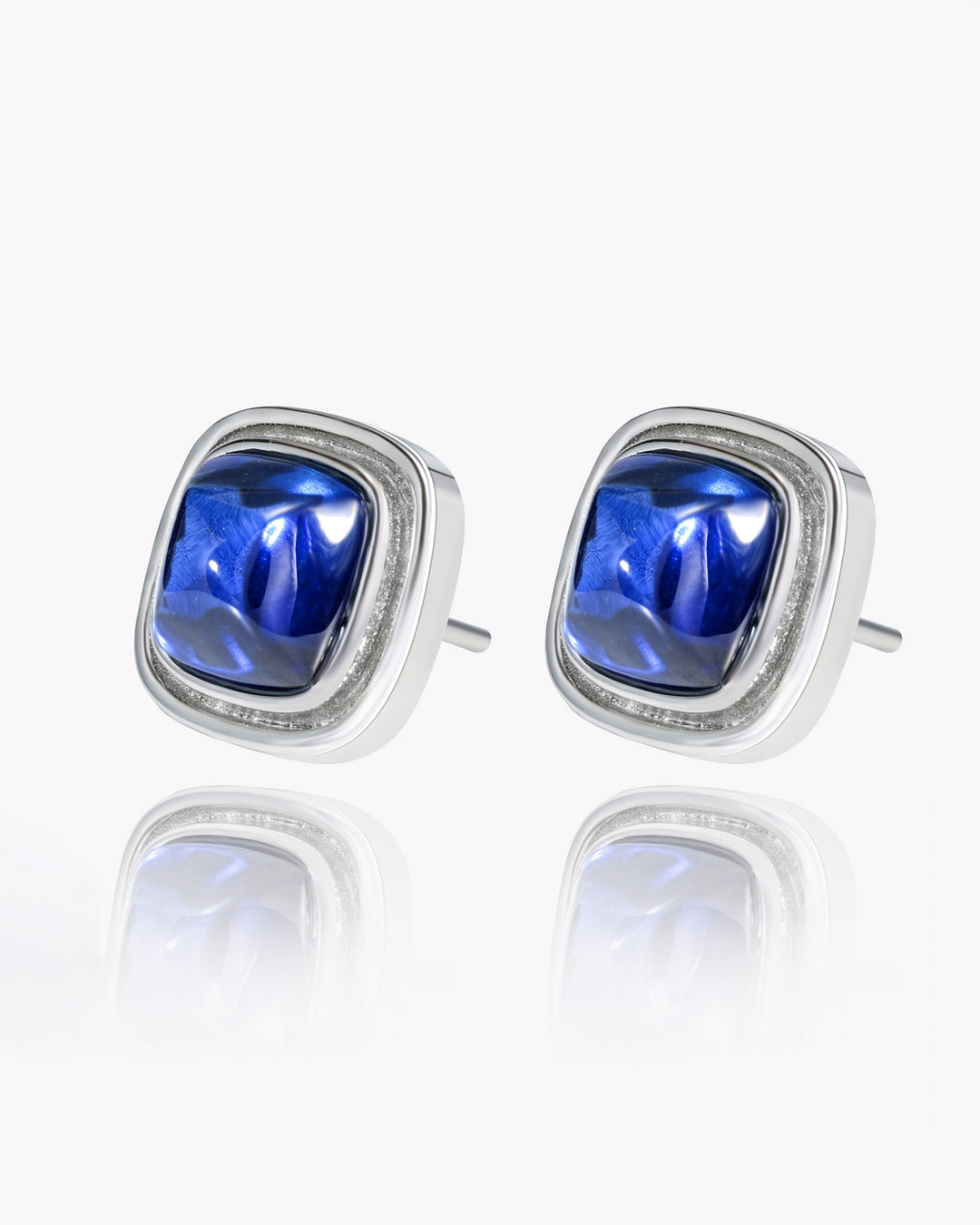 Classic Sugarloaf Cut Sapphire Earrings