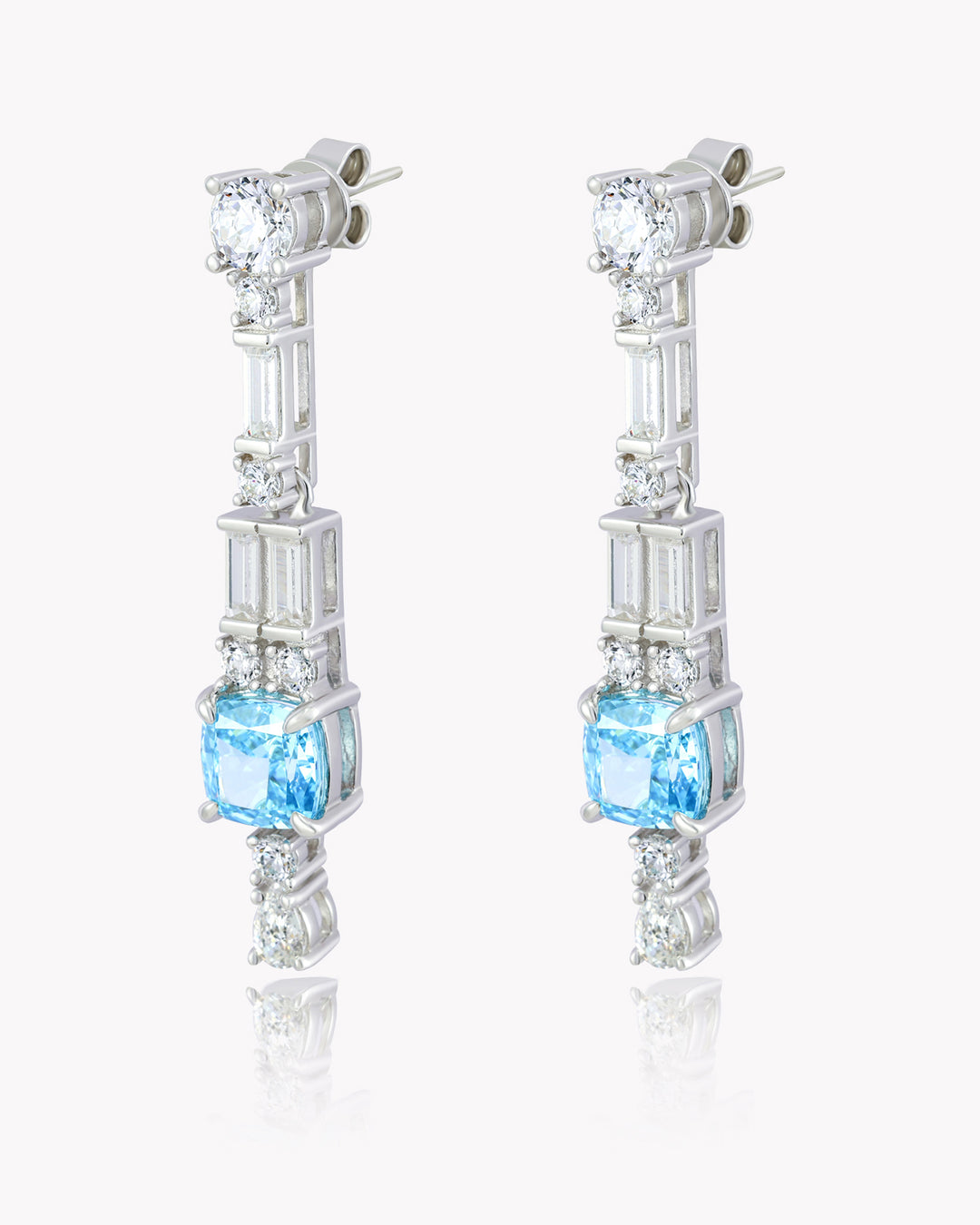 Blue Diamond Harmony Drop Earrings