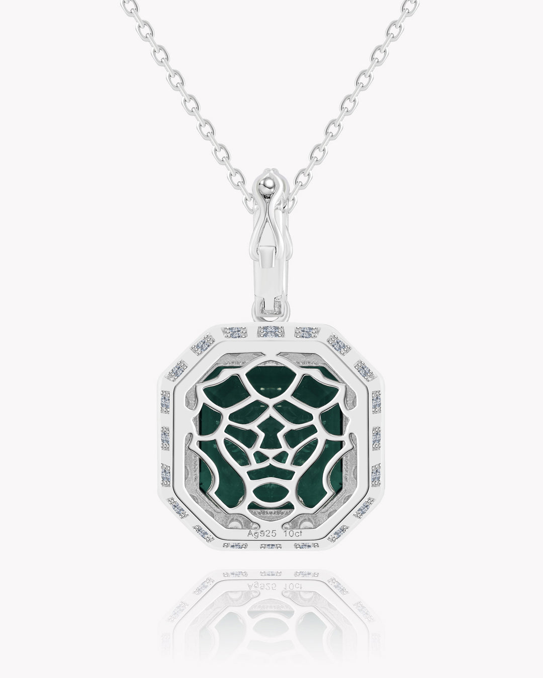 Classic Asscher Cut Emerald Pendant