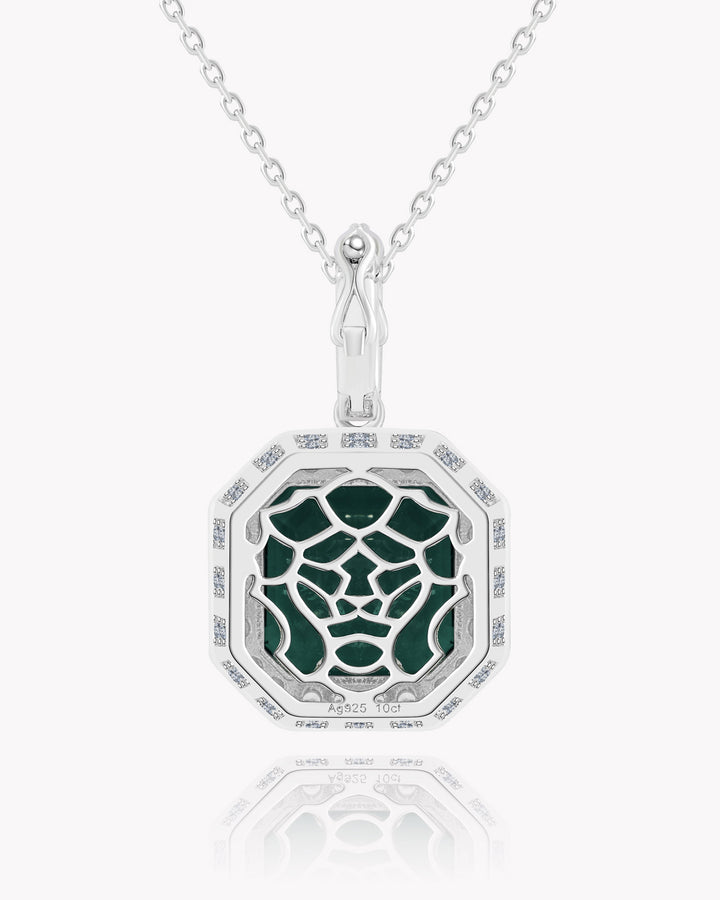 Classic Asscher Cut Emerald Pendant