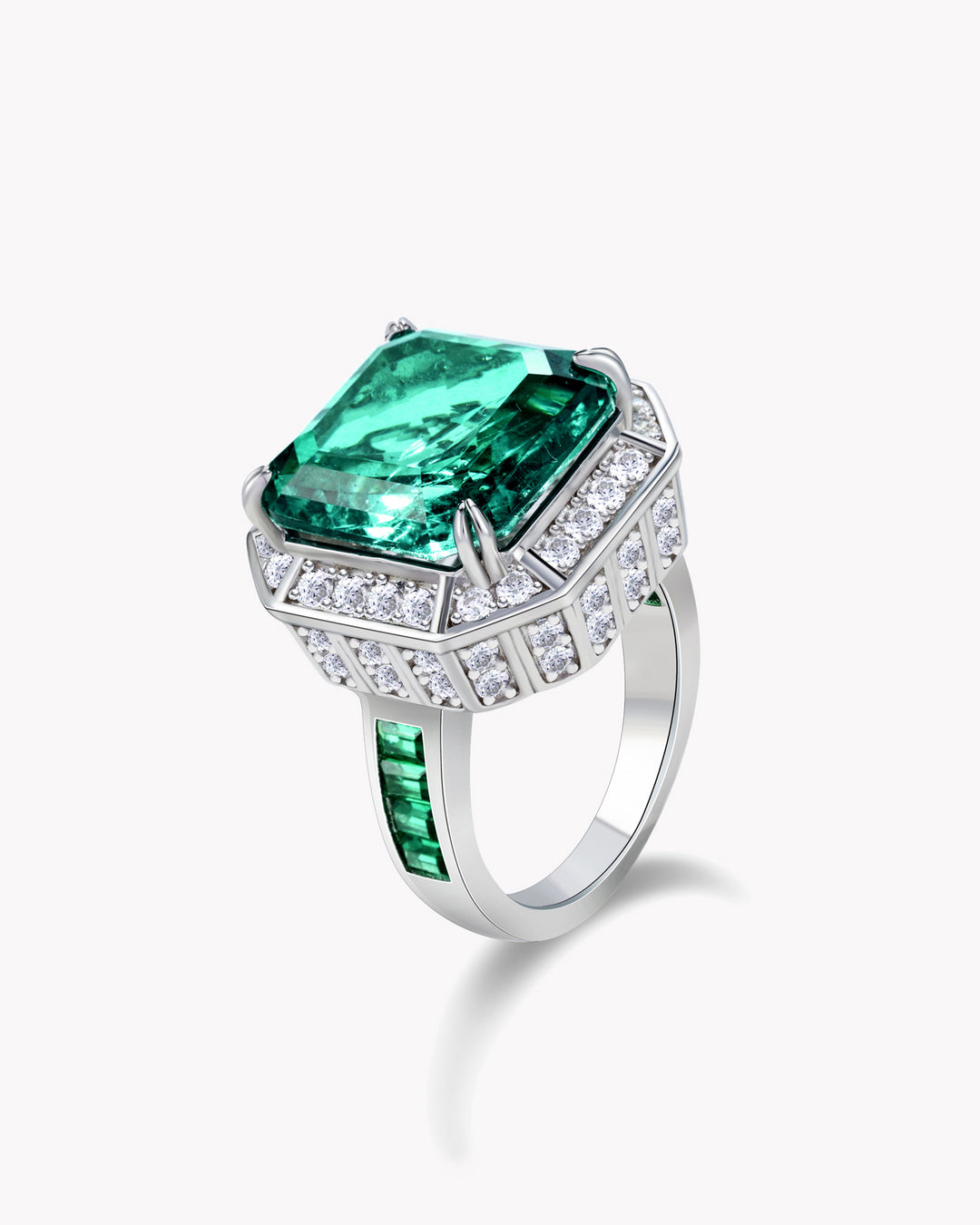 Classic Asscher Cut Emerald Ring